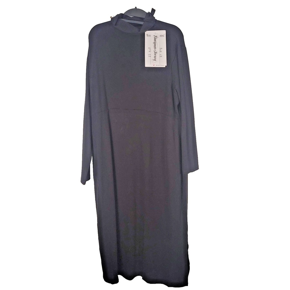 Women With Control Dress Womens‎ XL Finespun Jersey Long Sleeve Modest Work